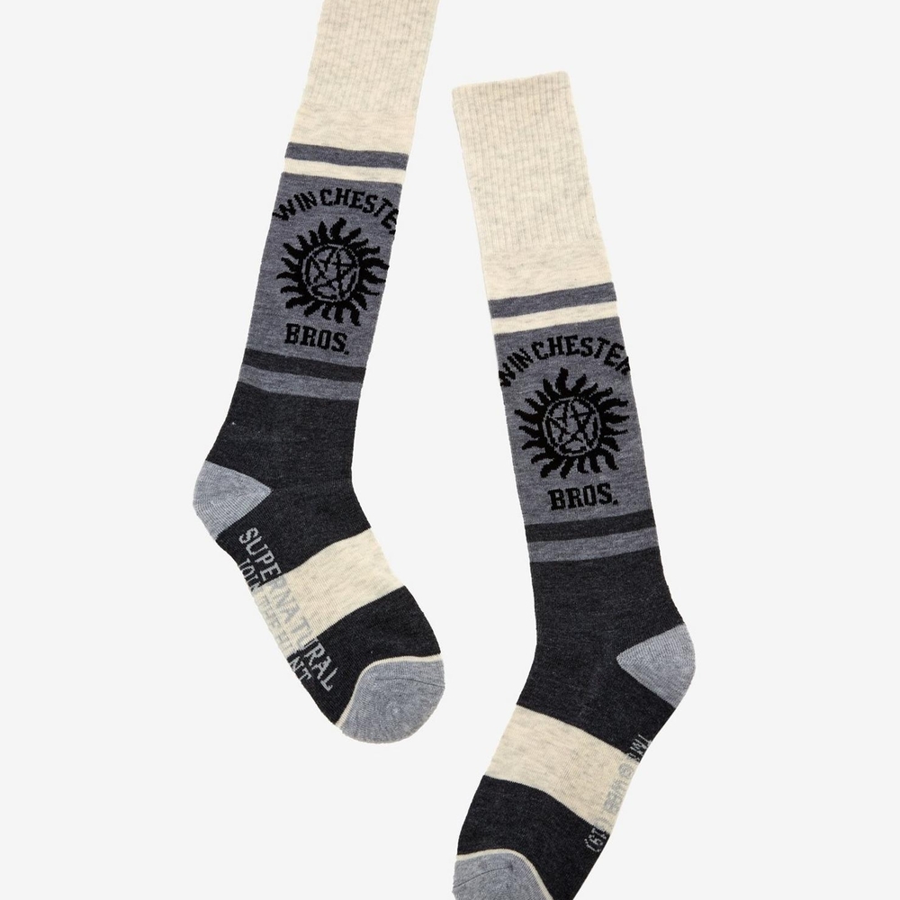 Gray and Cream Casual Socks